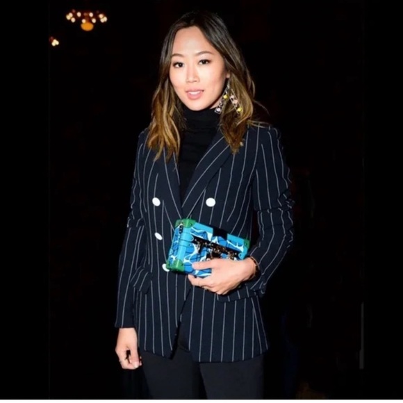 Veronica Beard Daytona Blazer Pinstripe Double Breasted blazer Size 2 - Picture 5 of 9